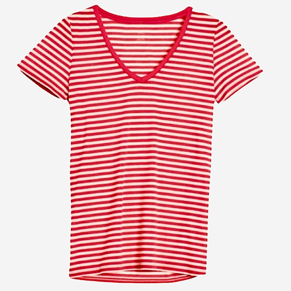 Icebreaker Tech Lite Short Sleeve V Stripe Sz S